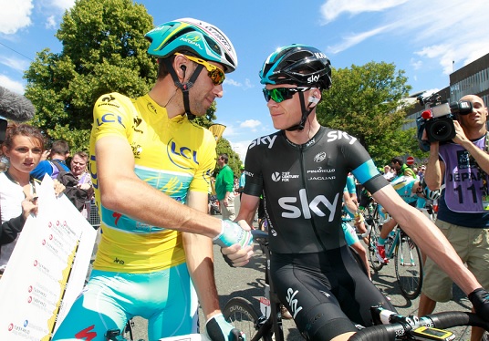 Vincenzo Nibali a Chris Froome na Tour de France 2014 (FactoryMedia) nibali-froome-tdf-2014-velky