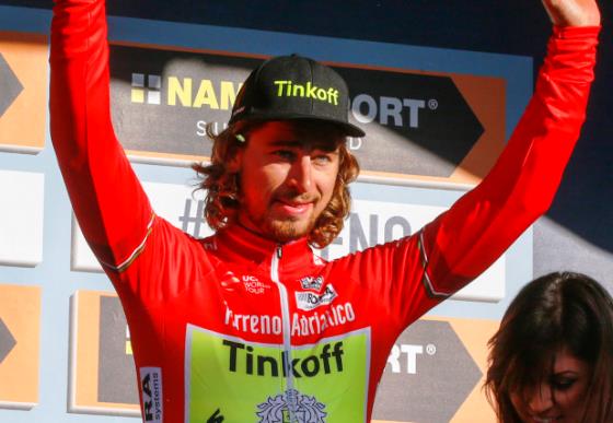sagan 2016 tirreno cerveny dres podium