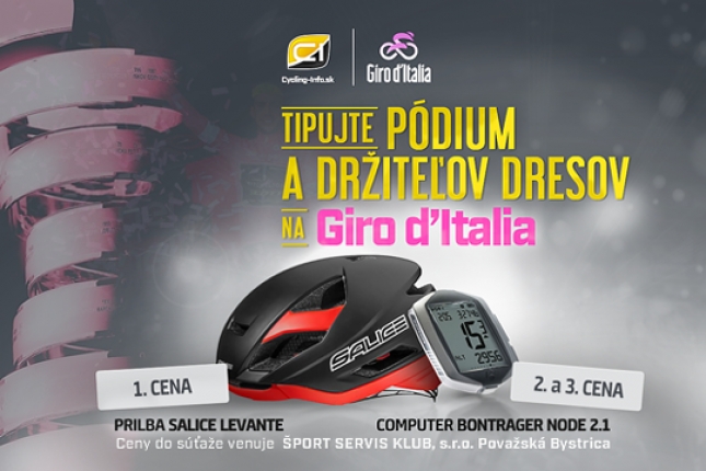 Zatipujte si najúspešnejších na Giro d'Italia a vyhrajte prilbu alebo počítač