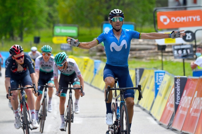 Dauphiné: Šprint do kopca ovládol Alejandro Valverde, porazil Harta aj dvojicu z Bory